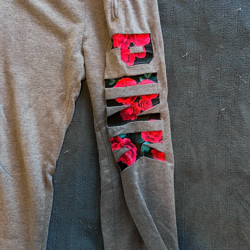 Victoria’s Secret pink grey boyfriend joggers size XS $10